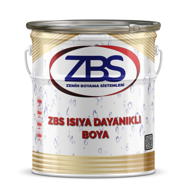 ZBS ISIYA DAYANIKLI BOYA 15kg.- YANMAZ BOYA - (650cO ISI DAYANIMI) SİYAH