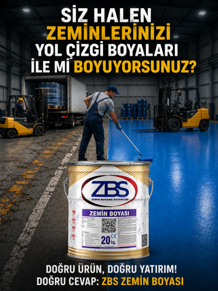 ZBS ZEMİN BOYASI - (Türkiye'nin en çok tercih edilen, ilk zemin boyası) RAL 3011 - 10 Kg.