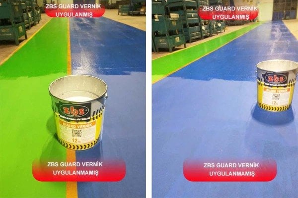 ZBS GUARD VERNİK ( Şeffaf, geç kirlenip, kolay temizlenme ve daha parlak bir zemin için)