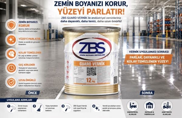 ZBS GUARD VERNİK ( Parlak beton koruyucu, geç kirlenip-kolay temizlenme sağlar)