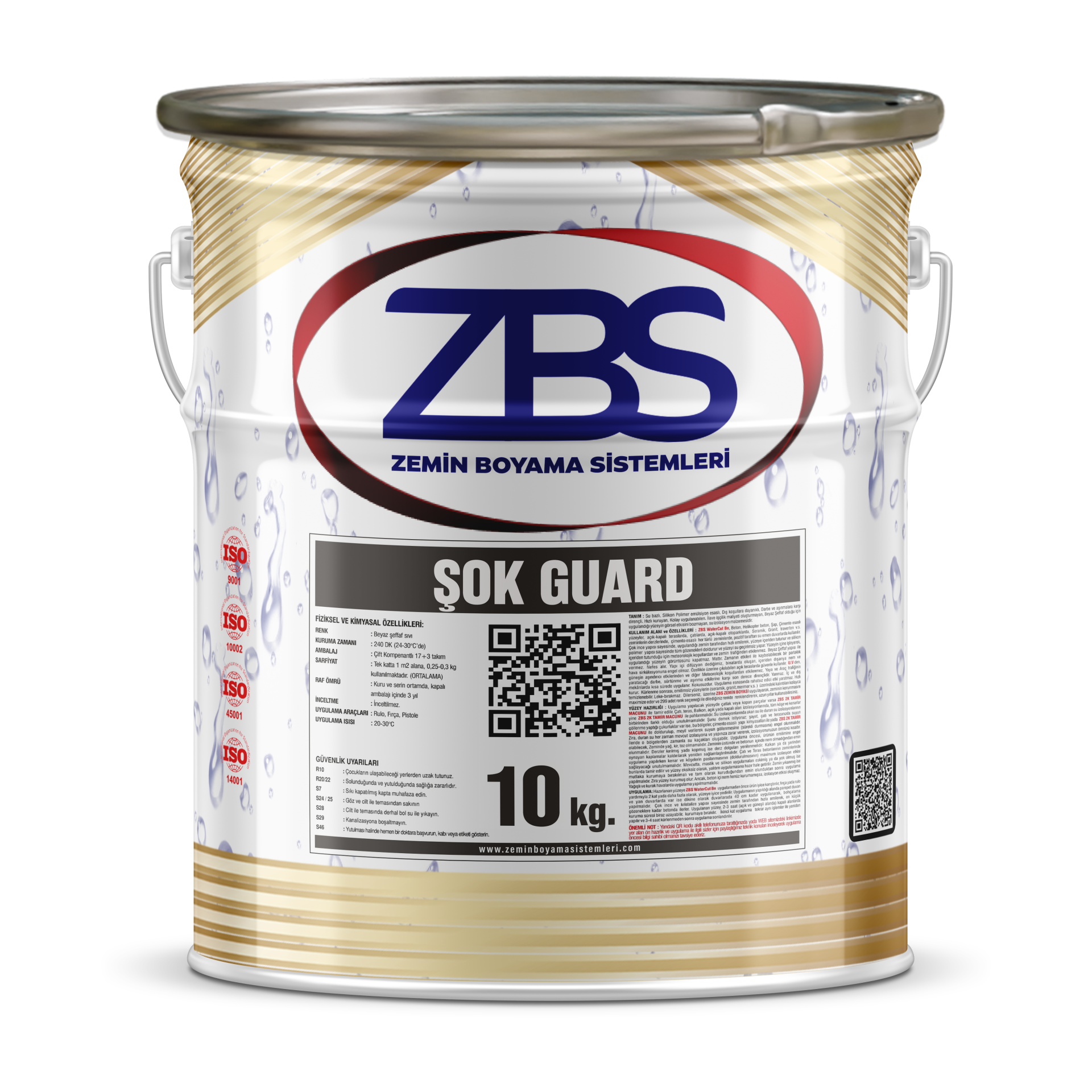 ZBS ŞOK GUARD (Kristalize, UV dayanımı yüksek, şeffaf su izolasyonu)
