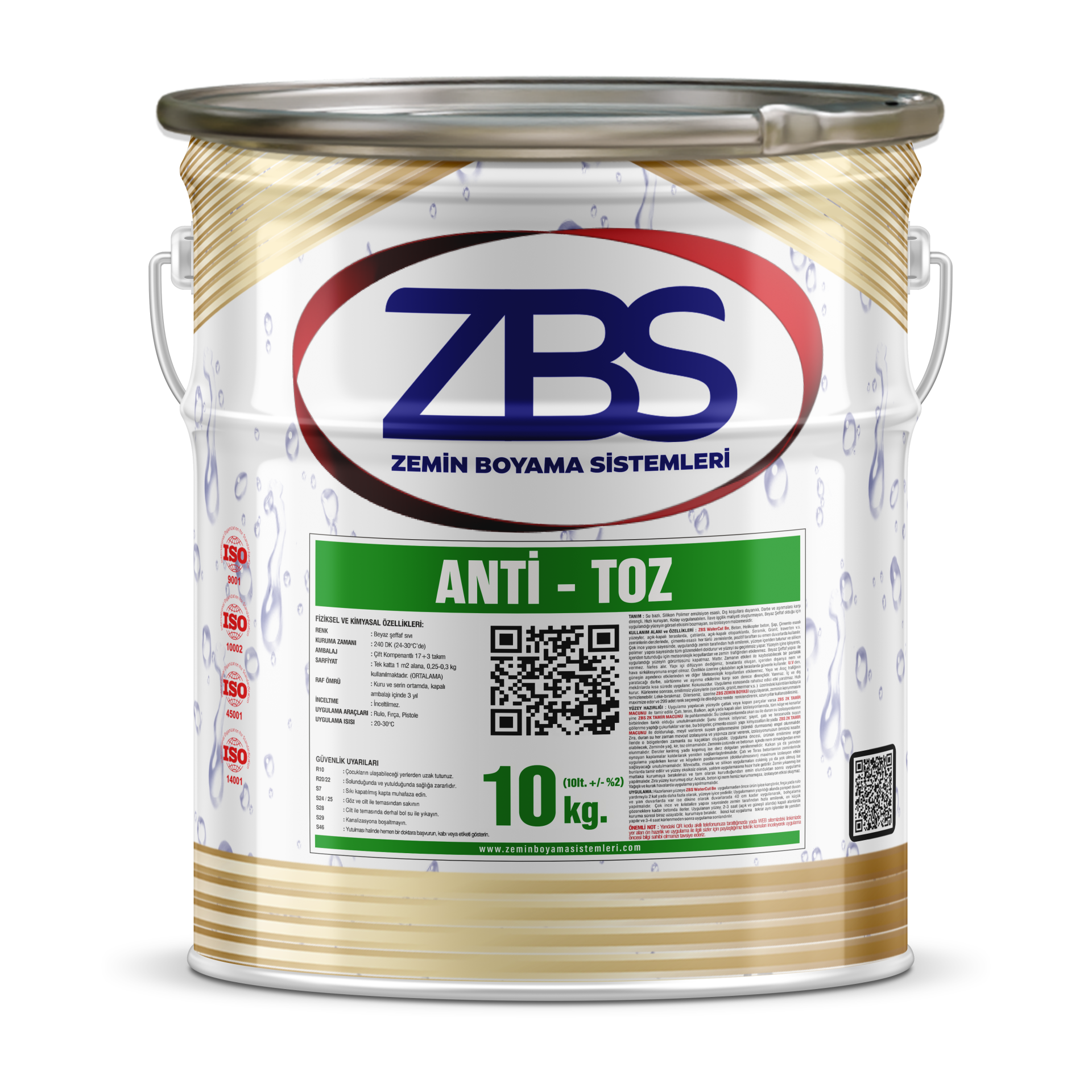ZBS ANTİ-TOZ (Tozumalı zeminlerdeki tozumayı anında keser ve zemini doyurur.)