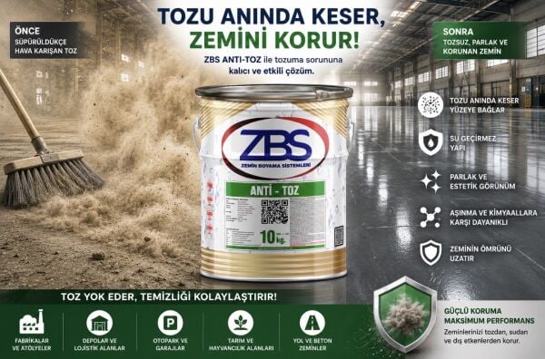ZBS ANTİ-TOZ 1K (Tozumayı anında keser ve zemini doyurur.)