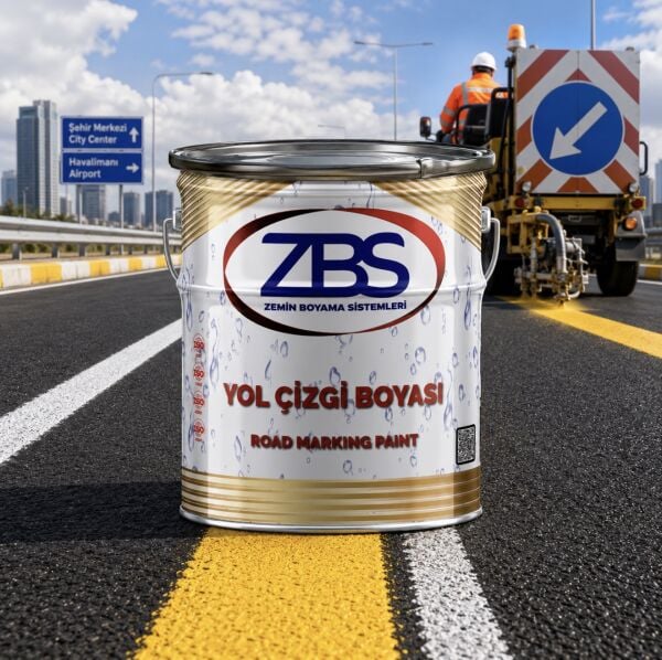 ZBS YOL ÇİZGİ BOYASI - (Asfalt zeminlerde çizgi ve işaretleme yapan boya)