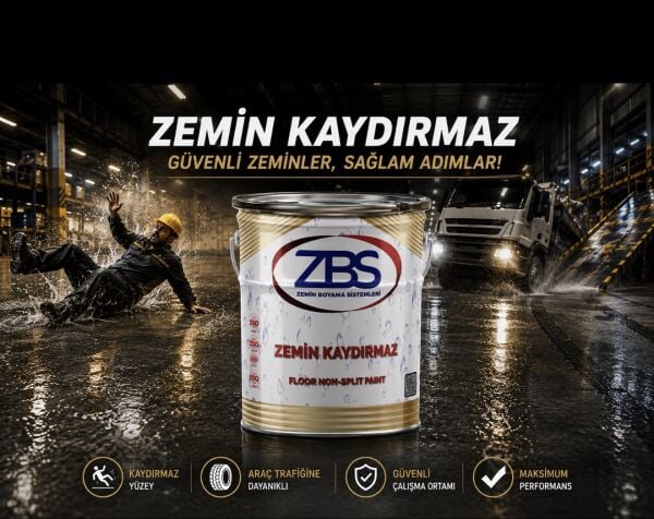 ZBS ZEMİN KAYDIRMAZ BOYASI (Araç ve yayalar için kaymazlık sağlayan boya)