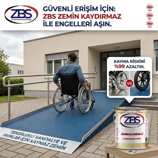 ZBS ZEMİN KAYDIRMAZ BOYASI (Araç ve yayalar için kaymazlık sağlayan kaplama)