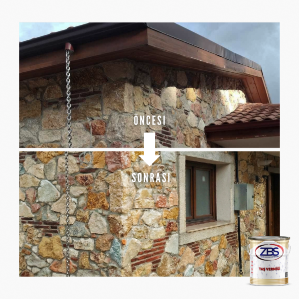 ZBS TAŞ VERNİĞİ (Dış cephelerin, doğal görünümünü kapatmayan, koruyucu ve şeffaf vernik.)