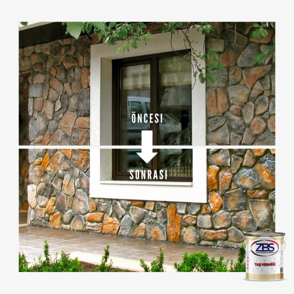 ZBS TAŞ VERNİĞİ (Dış cephelerin, doğal görünümünü kapatmayan, koruyucu ve şeffaf vernik.)