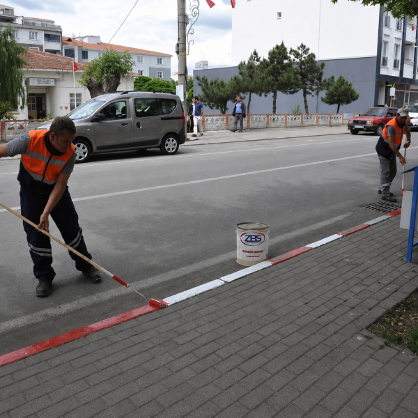 ZBS BORDÜR BOYASI (Otopark duvarlarının ve kaldırım taşlarının farkedilmesini sağlayan boya)