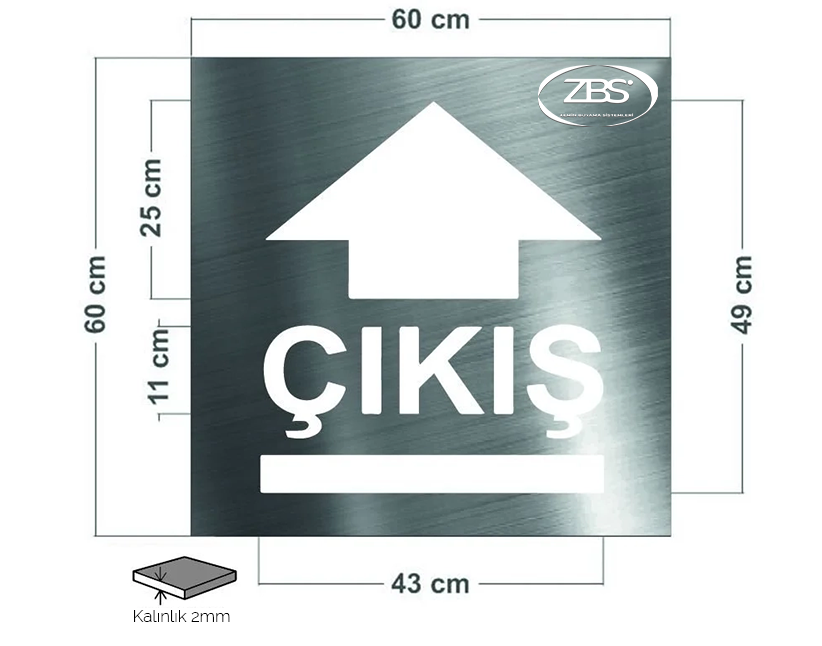 ZBS ÇIKIŞ OKU ŞABLONU (2mm Alüminyum CNC lazer kesim)