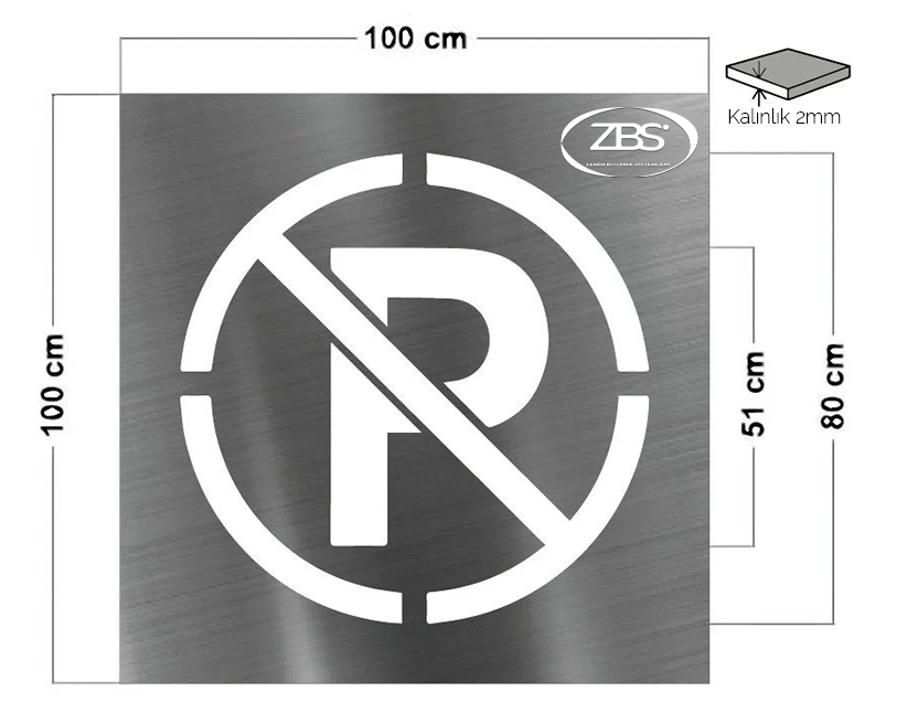 ZBS PARK YAPILMAZ ŞABLONU (2mm Alüminyum CNC lazer kesim)