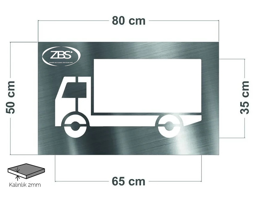 ZBS KAMYON ALANI ŞABLONU (2mm Alüminyum CNC lazer kesim)