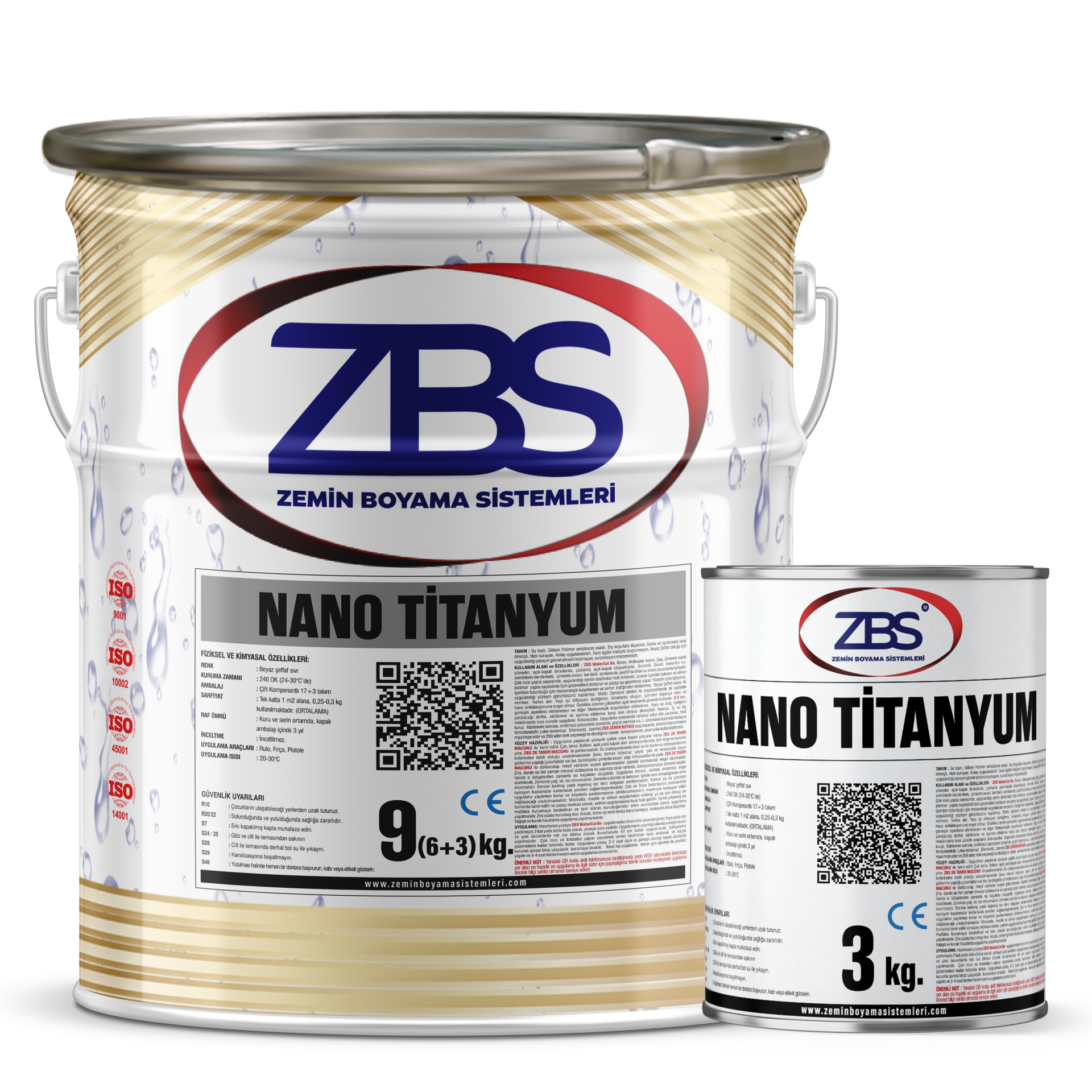 ZBS NANO TİTANYUM (En fazla darbe ve UV dayanımı + En uzun ömürlü zemin boyası)