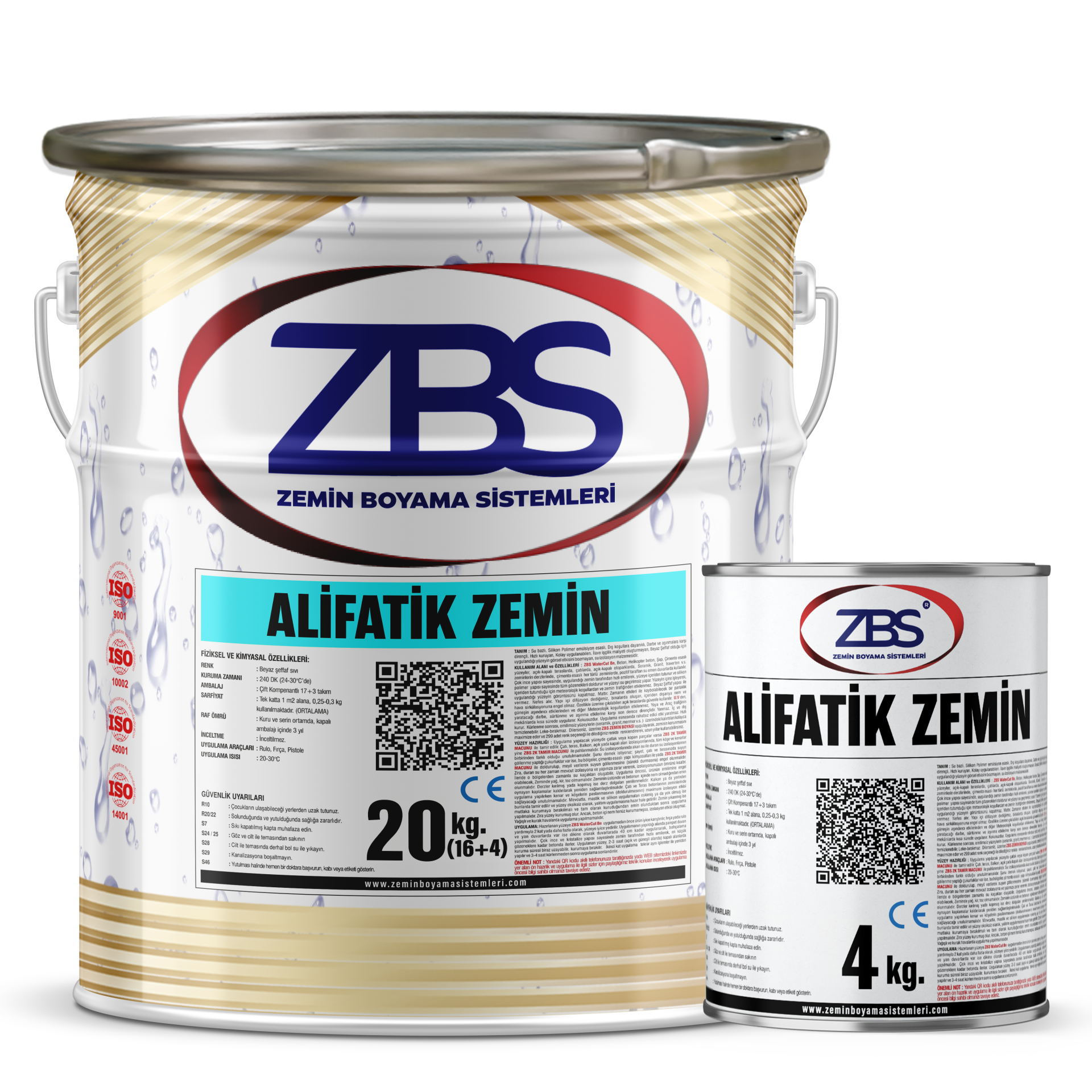 ZBS 2K ALİFATİK ZEMİN BOYASI (YÜKSEK UV ALTINDAKİ SERAMİK, METAL V.B ZEMİN BOYASI)