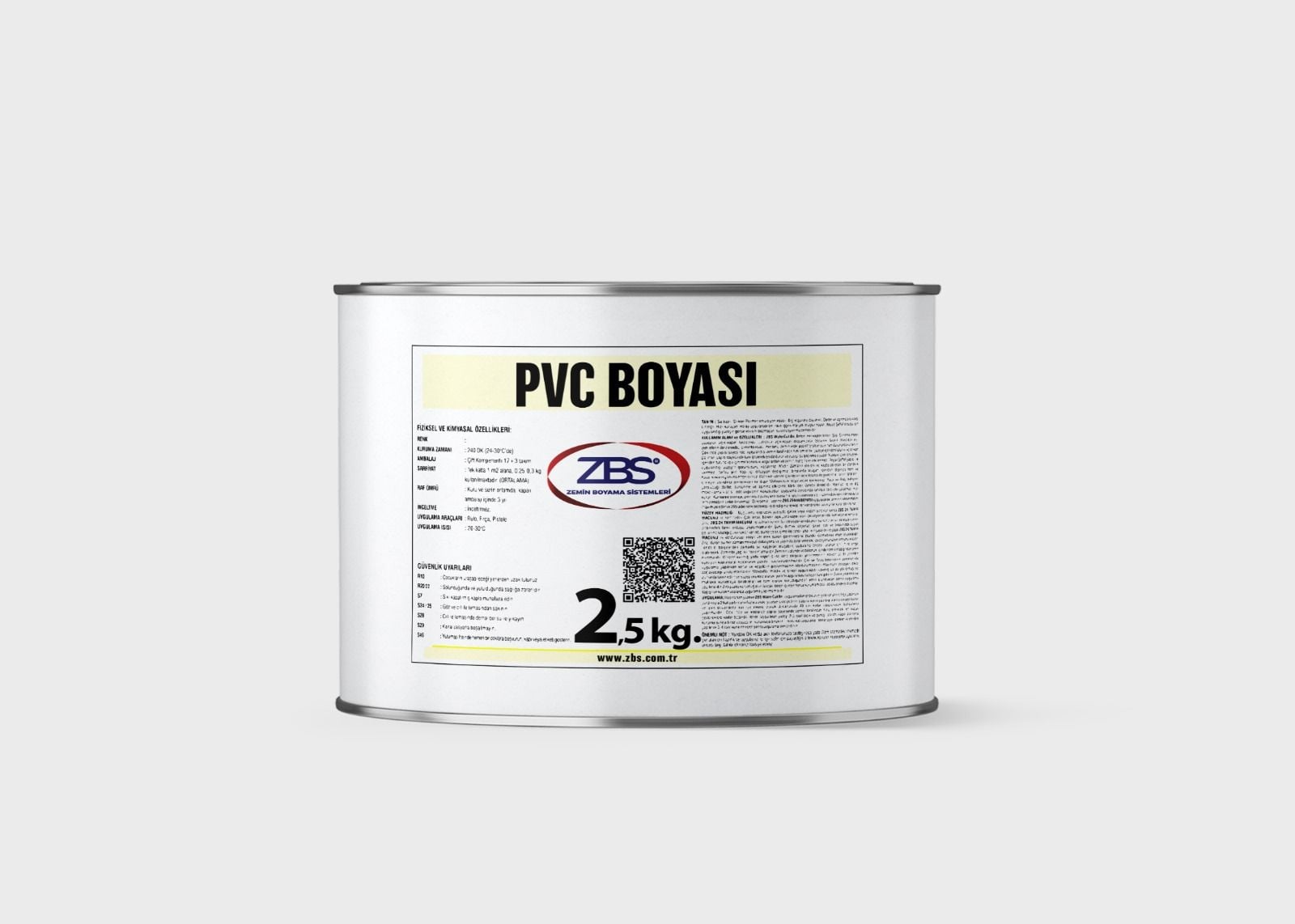 ZBS PVC BOYASI 2,5KG. (pvc doğrama ve eşyalarınızı yepyeni yapar)