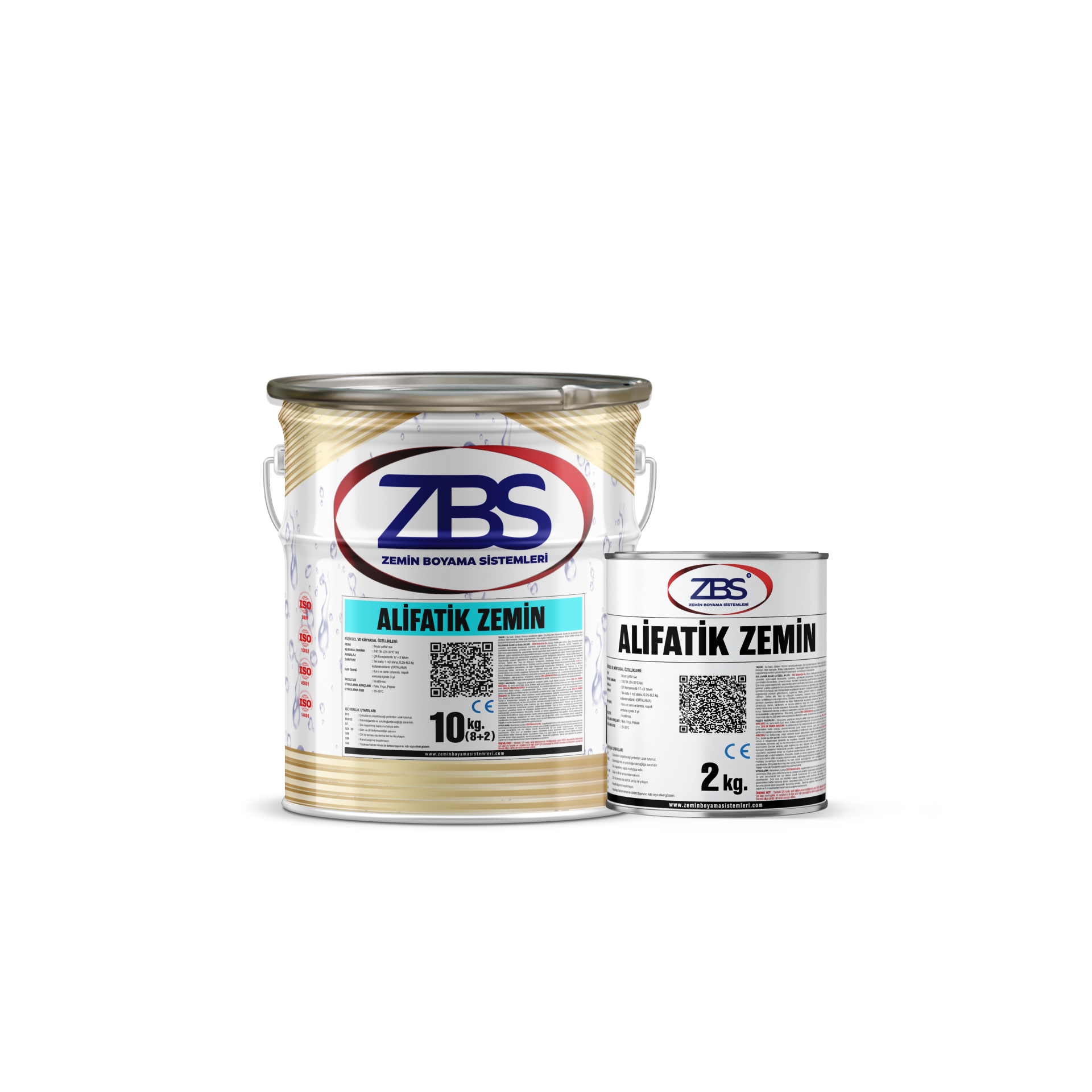 ZBS ALİFATİK ZEMİN BOYASI (YÜKSEK UV ALTINDAKİ SERAMİK, METAL V.B ZEMİN BOYASI) 10 Kg. - RAL 7012