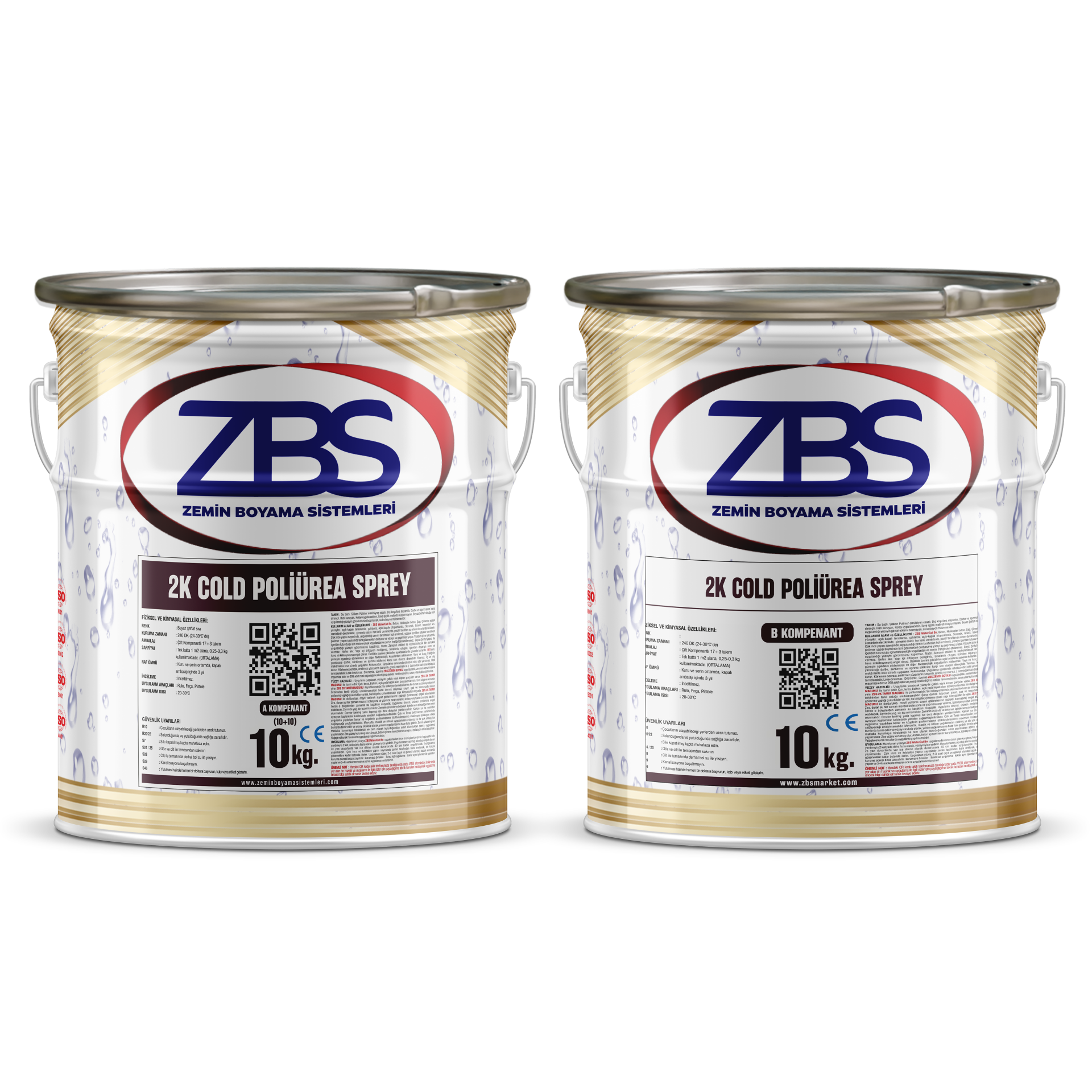 ZBS 2K COLD POLİÜREA (Polyurea) 20kg/tkm. (Sprey formunda poliüretan yalıtım)