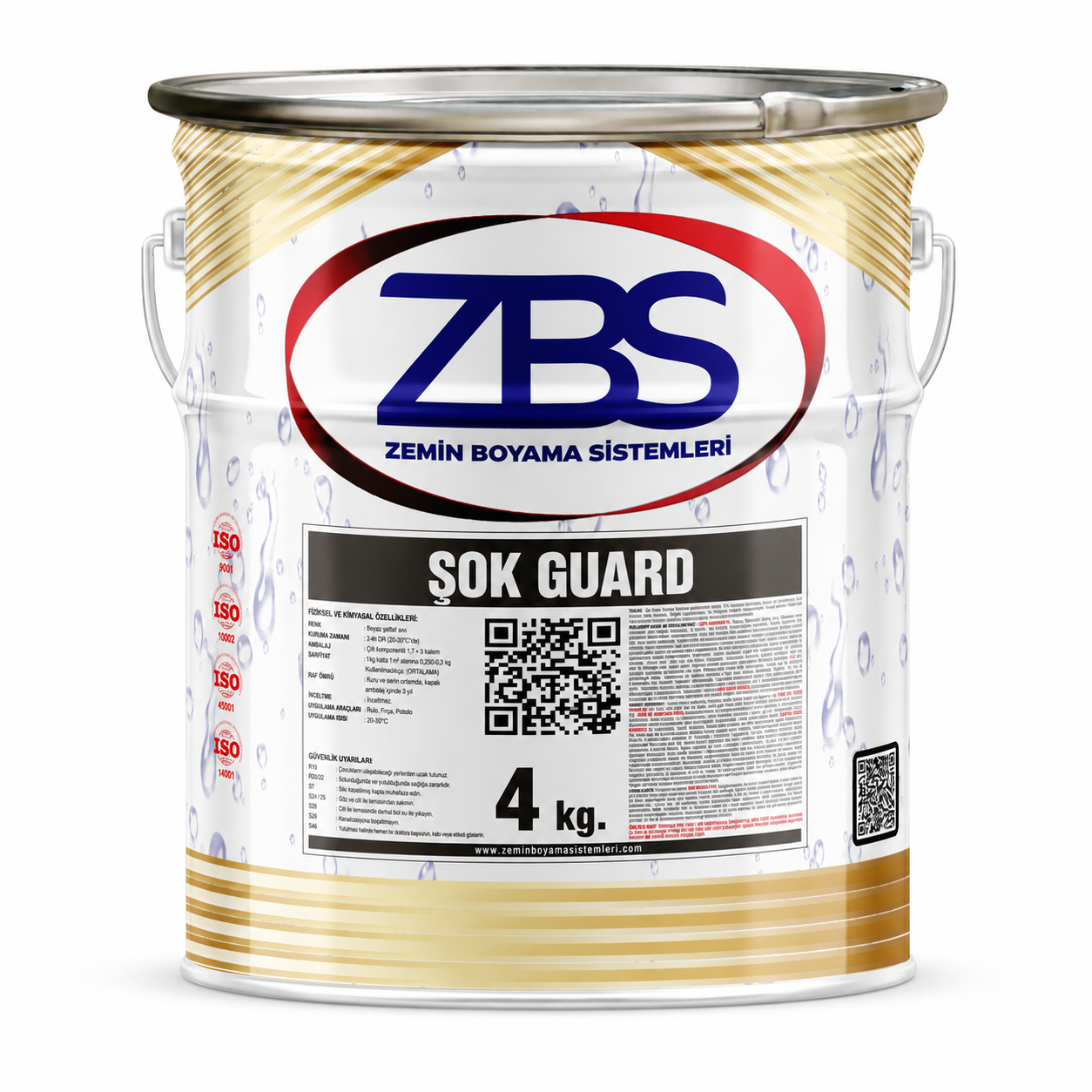 ZBS ŞOK GUARD (Kristalize, solventli, UV+, şeffaf, su izolasyonu) 4 Kg.