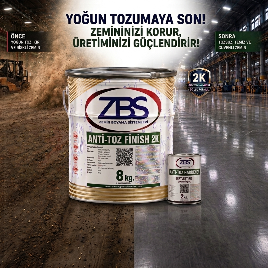 ZBS Anti-Toz Finish 2K (daha güçlü ve daha yoğun tozuma kesici solüsyon)