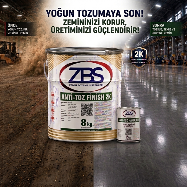 ZBS Anti-Toz Finish 2K (daha güçlü ve daha yoğun tozuma kesici solüsyon)
