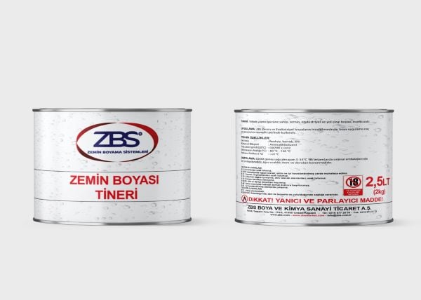 ZBS ZEMİN BOYASI TİNERİ 2,5 LT (2 KG.)
