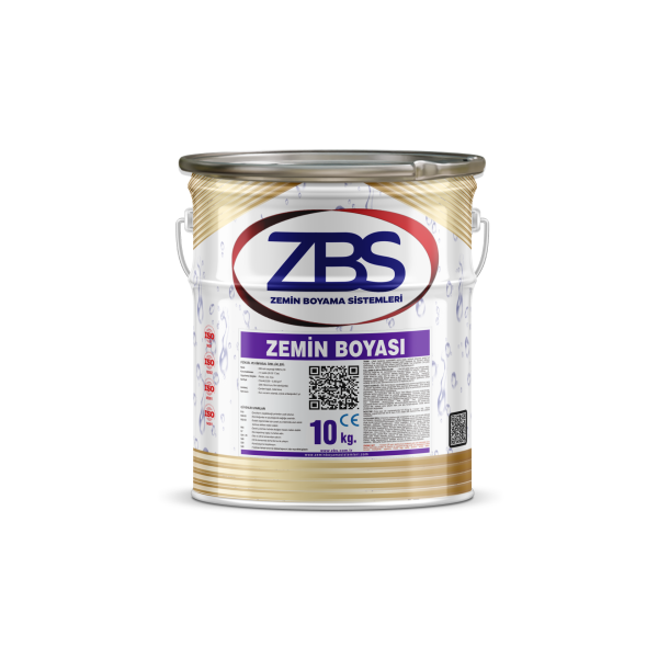 ZBS ZEMİN BOYASI - (TÜRKİYE'nin EN ÇOK TERCİH EDİLEN ZEMİN BOYASI) BEYAZ - 10 Kg.
