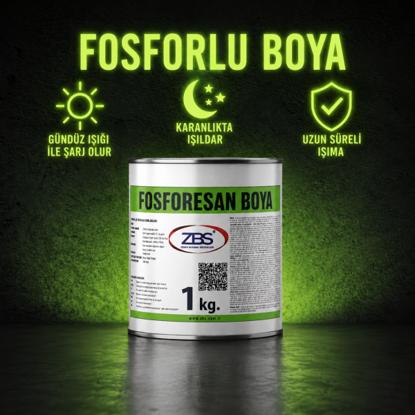 ZBS FOSFORESAN BOYA - (FOSFORLU BOYA - karanlıkta ışık veren boya)
