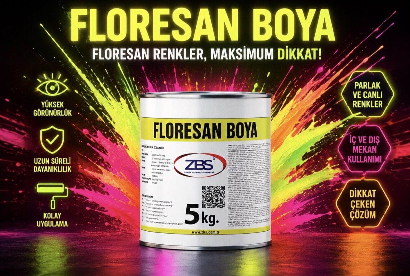 ZBS FLORESAN BOYA - (Dikkat çekici, canlı renklere sahip, farkedilen boya)