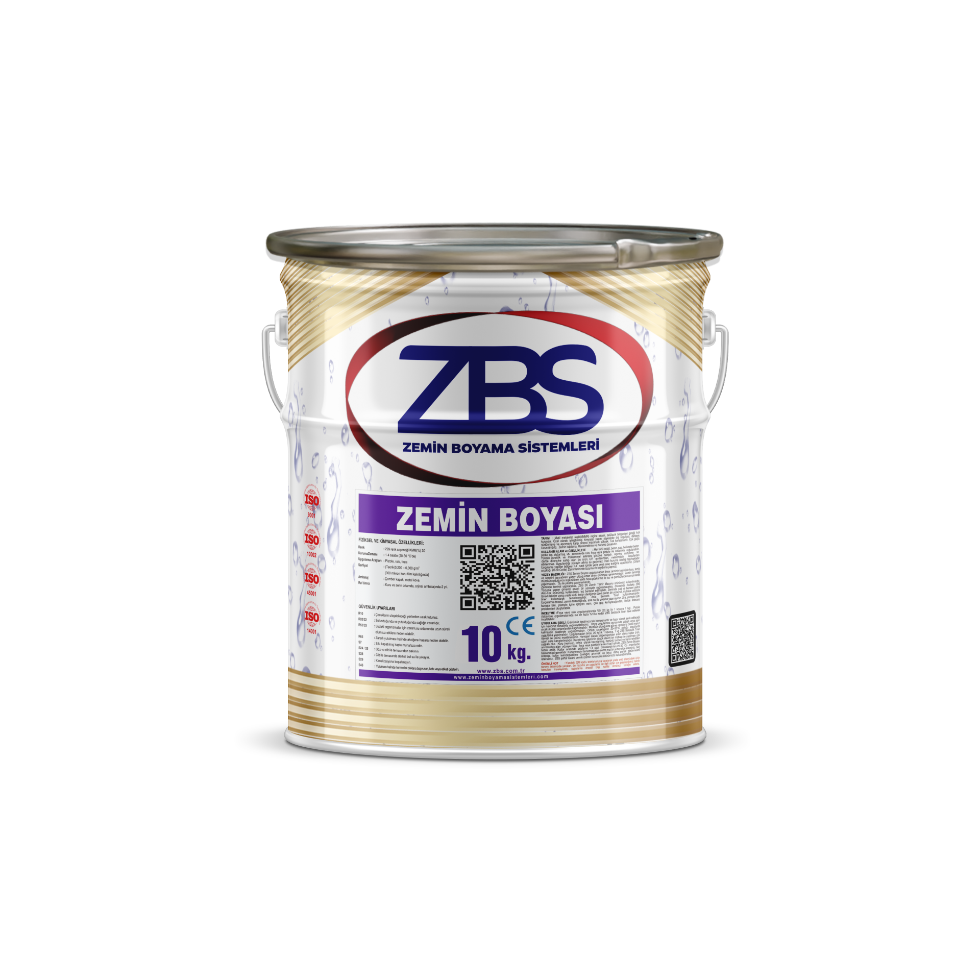 ZBS ZEMİN BOYASI - (TÜRKİYE'nin EN ÇOK TERCİH EDİLEN ZEMİN BOYASI) RAL 6010 - 10 Kg.