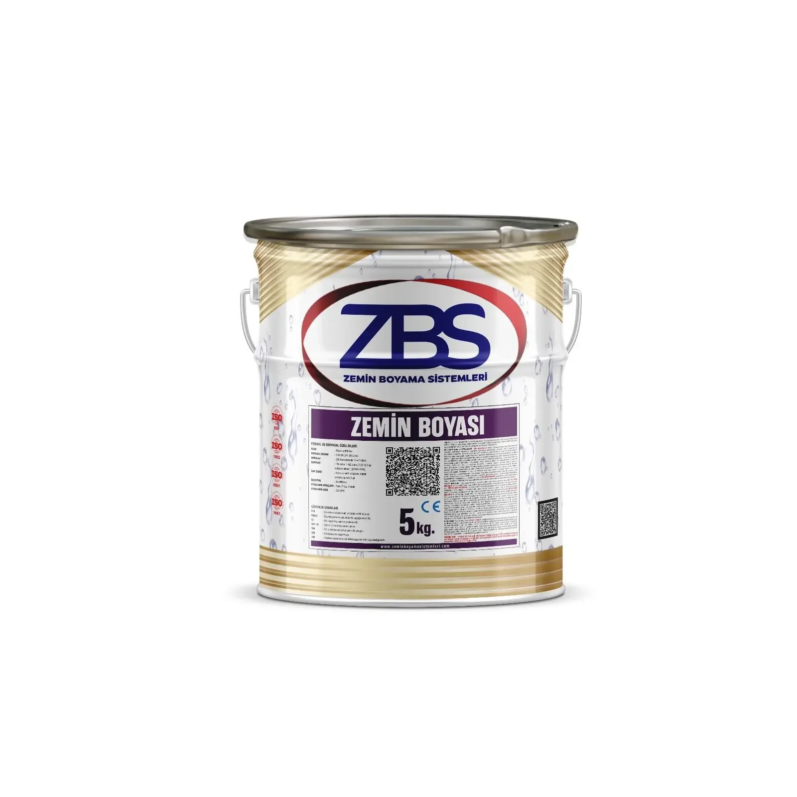 ZBS ZEMİN BOYASI - (Türkiye'nin en çok tercih edilen, ilk zemin boyası) RAL 1015 - 5 Kg.