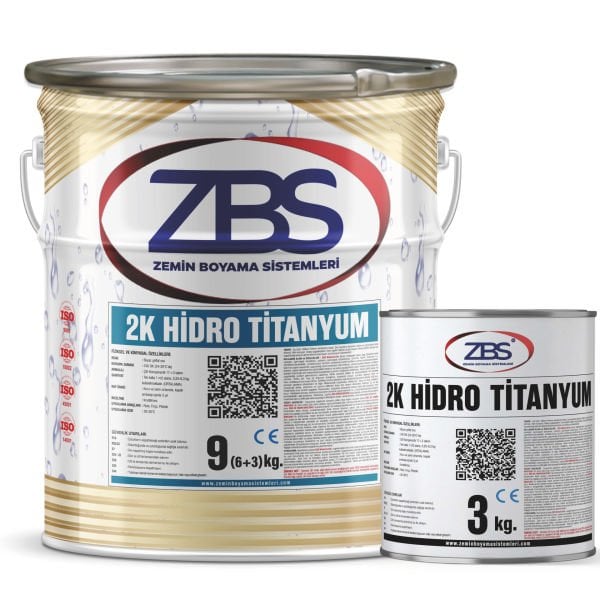 ZBS 2K HİDRO TİTANYUM (Ağır yük trafik, yoğun kimyasal ve yoğun UV dayanımı maksimize edilmiş, çok güçlü su izolasyonu (3+1,5) 4,5kg - SİYAH