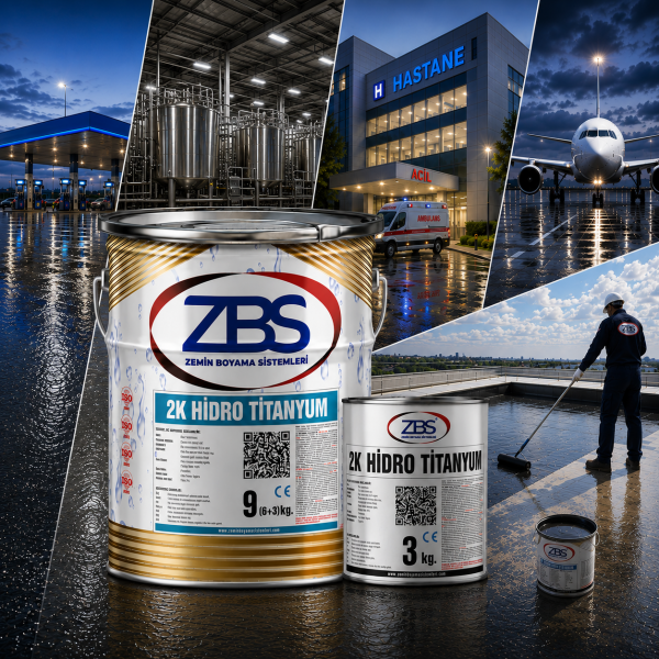 ZBS 2K HİDRO TİTANYUM (Ağır yük trafik, yoğun kimyasal ve yoğun UV dayanımı maksimize edilmiş, çok güçlü su izolasyonu