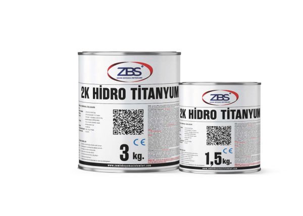 ZBS 2K HİDRO TİTANYUM (Ağır yük trafik, yoğun kimyasal ve yoğun UV dayanımı maksimize edilmiş, çok güçlü su izolasyonu (3+1,5) 4,5kg - SİYAH