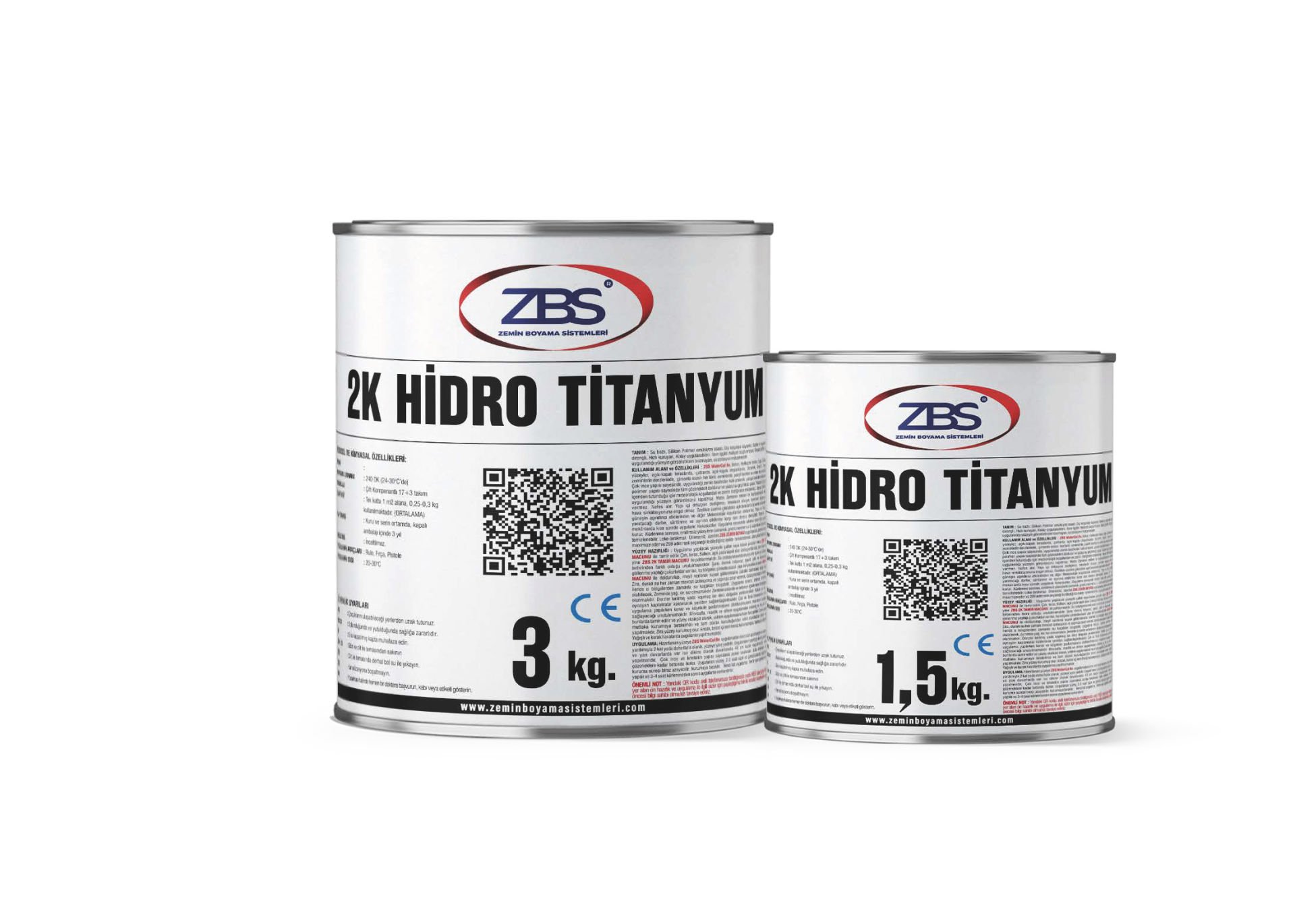 ZBS 2K HİDRO TİTANYUM (Ağır yük trafik, yoğun kimyasal ve yoğun UV dayanımı maksimize edilmiş, çok güçlü su izolasyonu (3+1,5) 4,5kg - Özel Renk Bildirmek İstiyorum