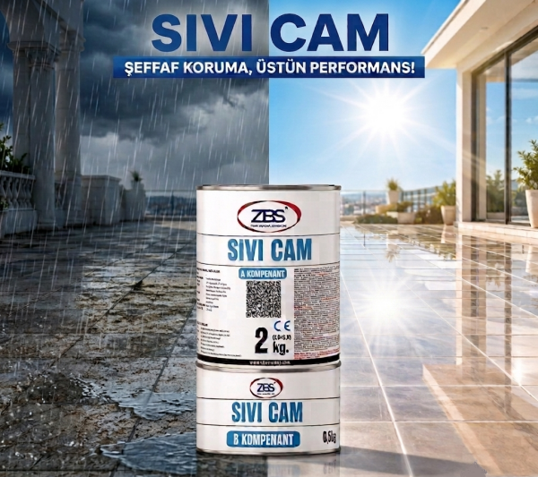 ZBS Sıvı Cam 2kg/tkm (Cam gibi saydam, taş gibi sağlam şeffaf su izolasyonu)