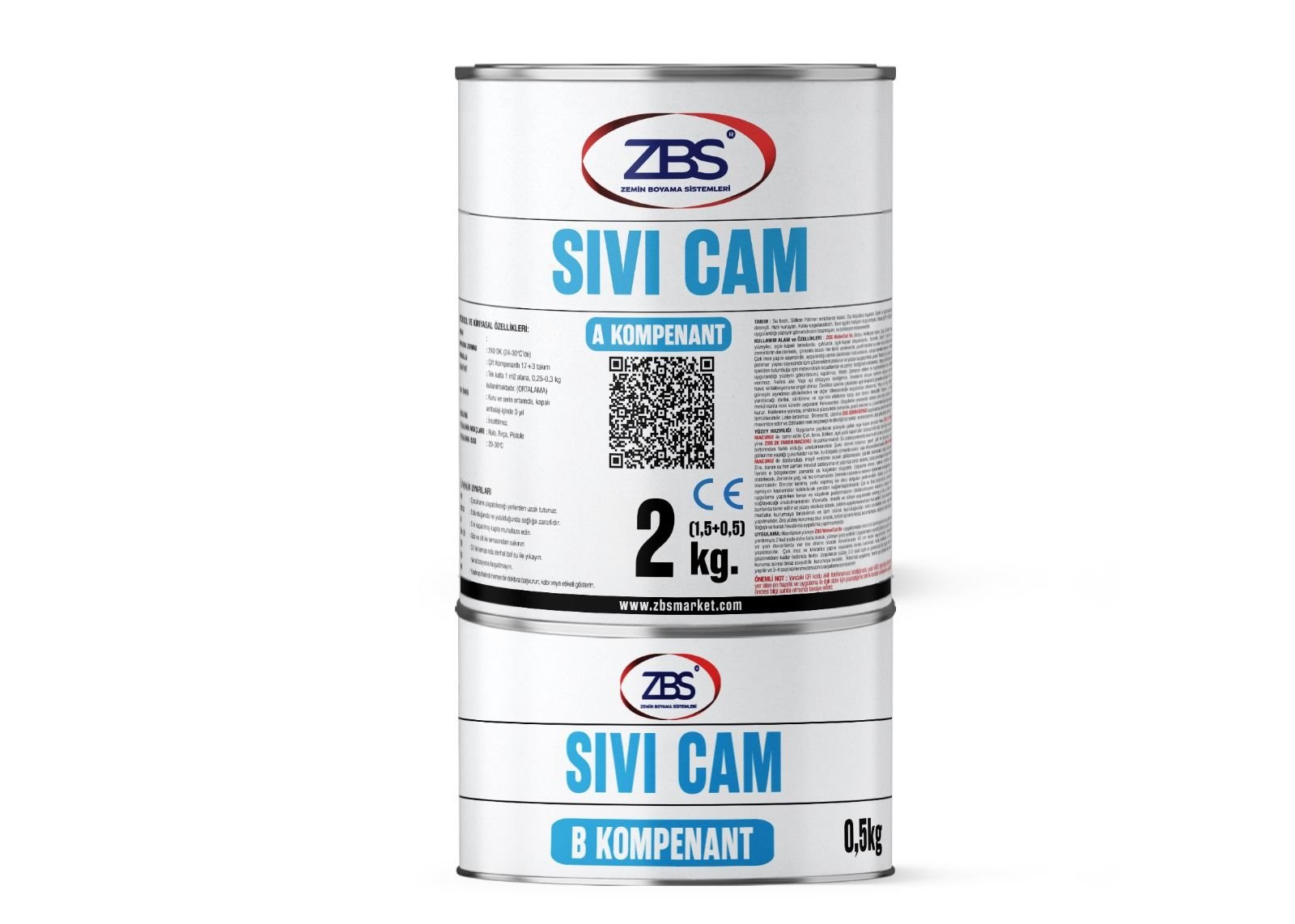 ZBS Sıvı Cam 2kg/tkm (Cam gibi parlak, taş gibi sağlam şeffaf su izolasyonu)