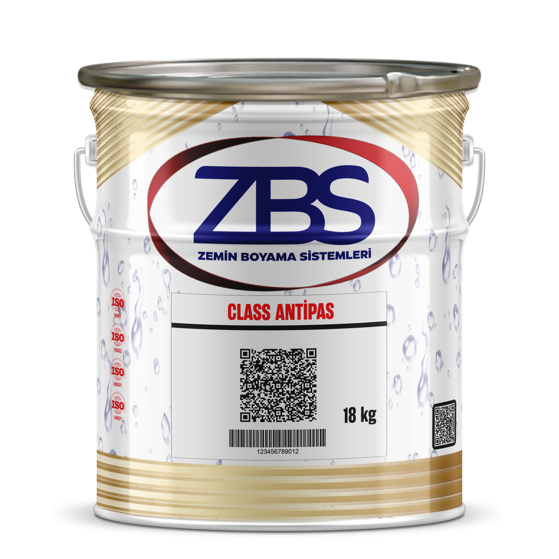 ZBS  ANTİPAS 18kg. (Hızlı kuruyan, Pas önleyici, Antikorozif metal astarı)