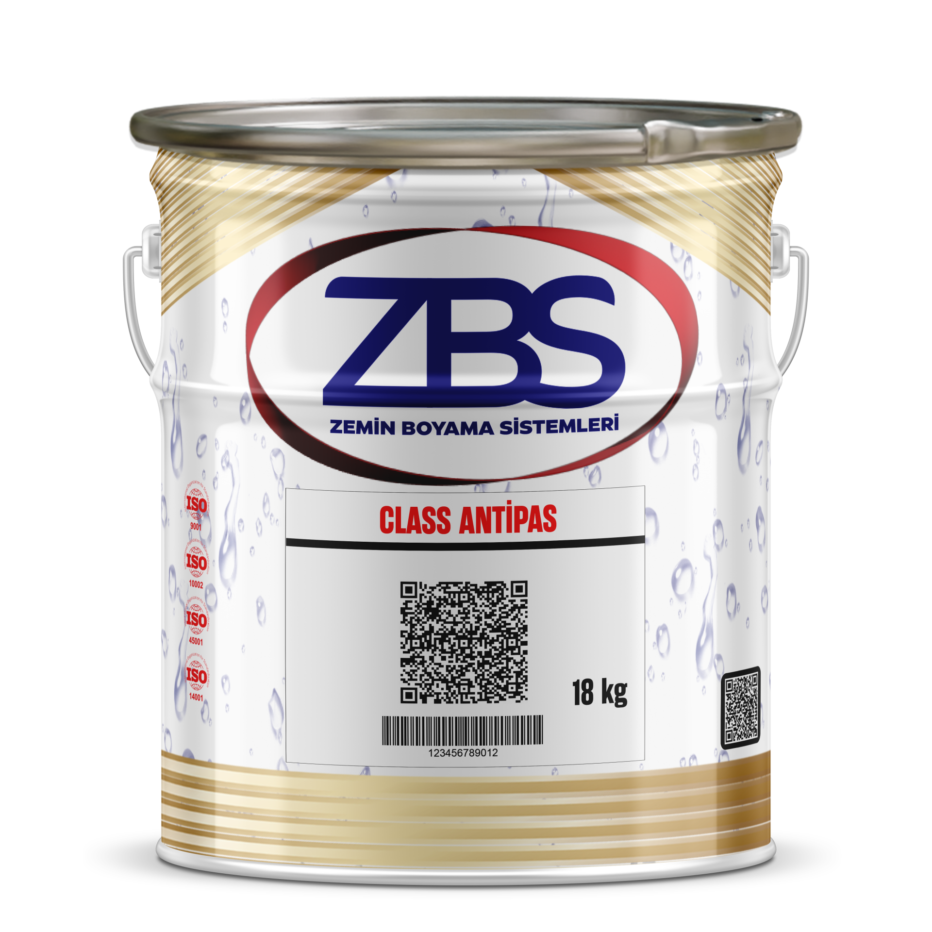 ZBS  ANTİPAS 18kg. (Hızlı kuruyan, Pas önleyici, Antikorozif metal astarı)