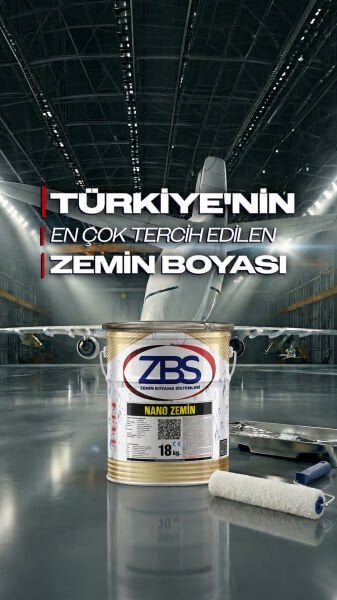 ZBS NANO ZEMİN  (NANO teknolojiyle üretilmiş, daha parlak, daha güçlü, Zemin Boyası) RAL 6017 - 5 Kg.