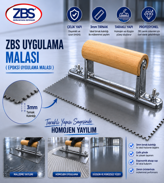 ZBS Uygulama malası 3 mm (epoksi uygulama malası)