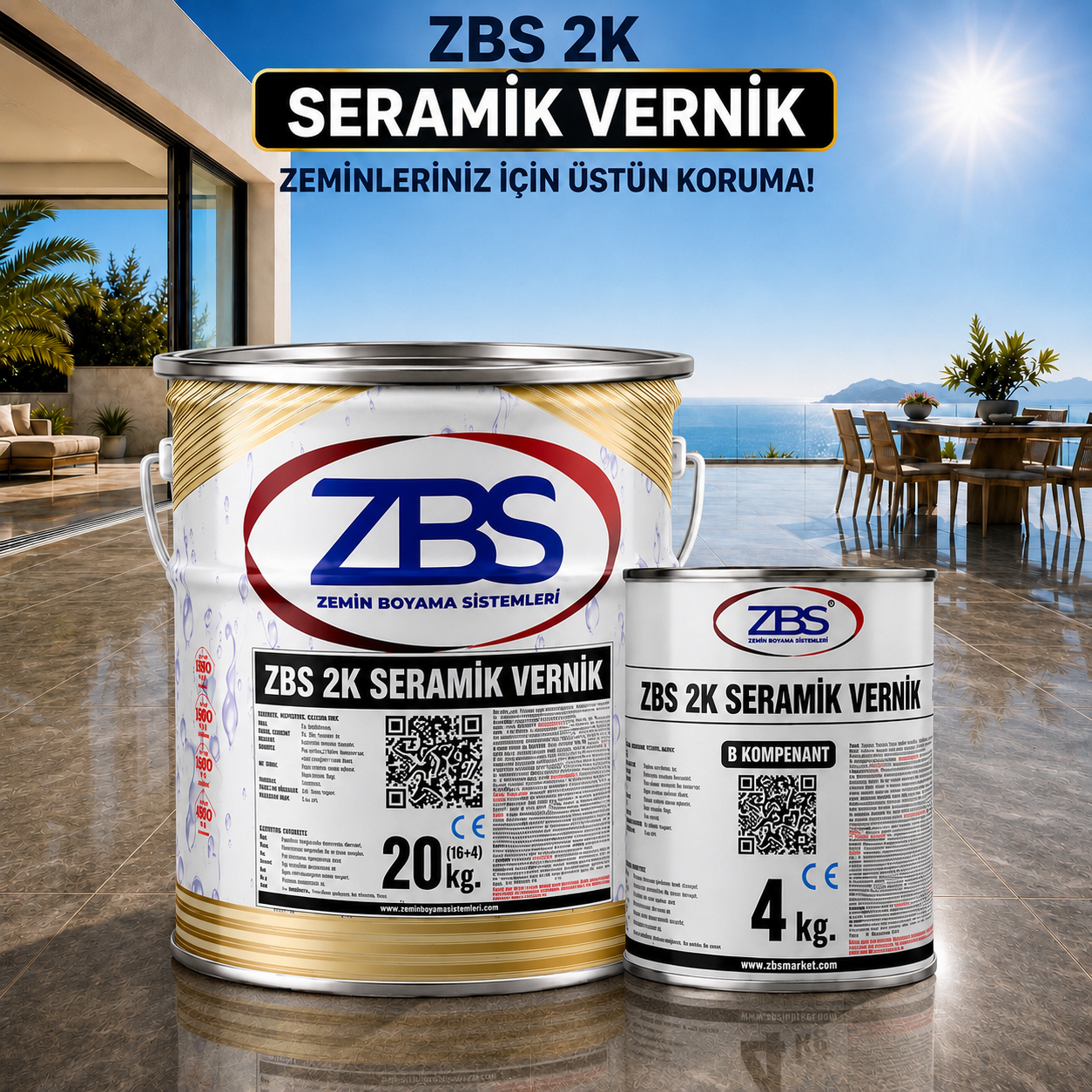 ZBS 2K SERAMİK VERNİK (yeni gibi parlak ve su geçirmez seramikler için)
