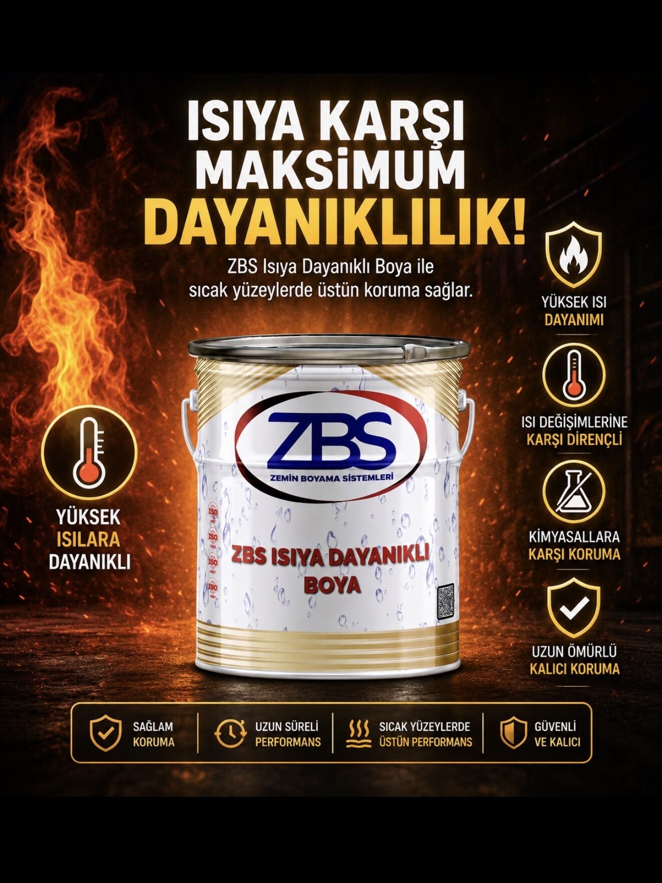 ZBS ISIYA DAYANIKLI BOYA (650 c0 ısılara maksimum performans)