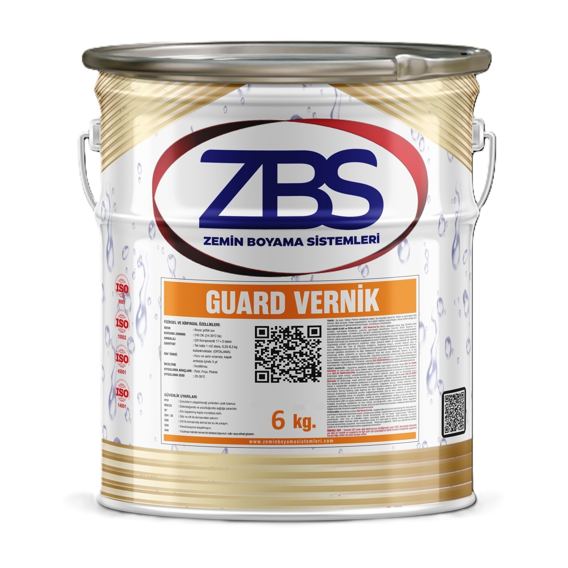 ZBS GUARD VERNİK ( Parlak beton koruyucu, geç kirlenip-kolay temizlenme sağlar) 6 Kg.