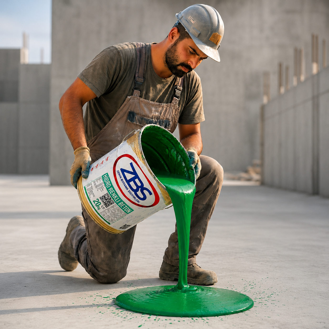 ZBS Hidro Renkli Beton 20kg. (kendiliğinden yayılan, beton kaplaması)