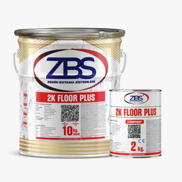 ZBS 2K FLOOR PLUS - Sıvı seramik (kapalı alan seramik üstü zemin boyası) RAL 9018 - 10 Kg.
